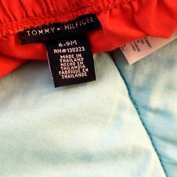 Tommy Hilfiger Red Diaper Cover 6-9 Months - Picture 2 of 4